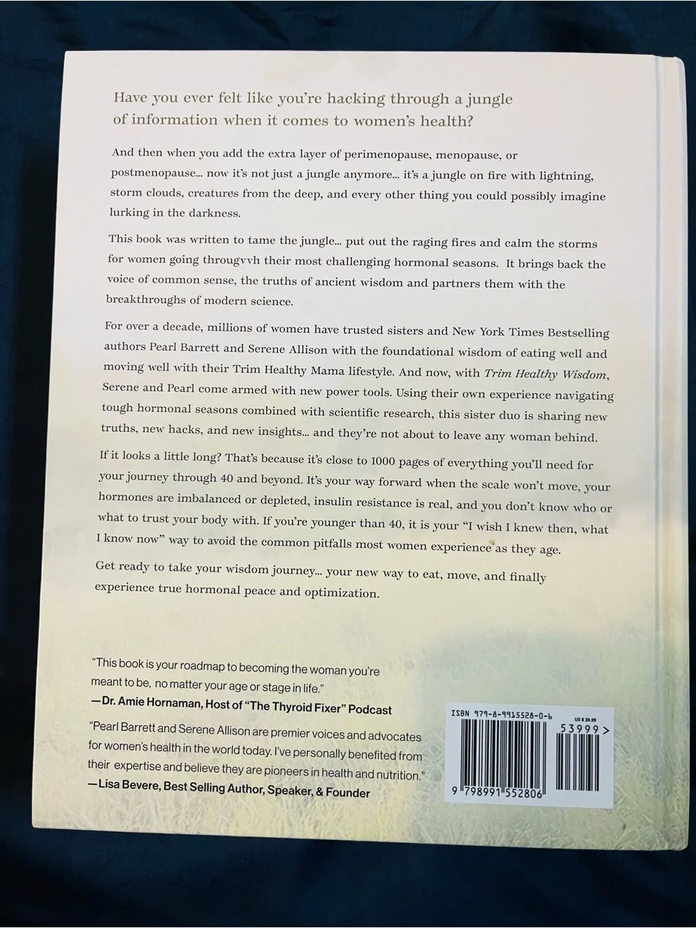 Trim Healthy Wisdom by Pearl Barrett & Serene Allison - Blue/Black Cover